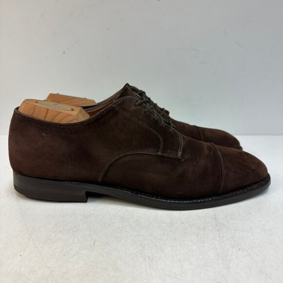FULLY RESOLED Alden x Brooks Brothers 2293 Brown Suede Cap Toe Derby MiUSA 8.5 D
